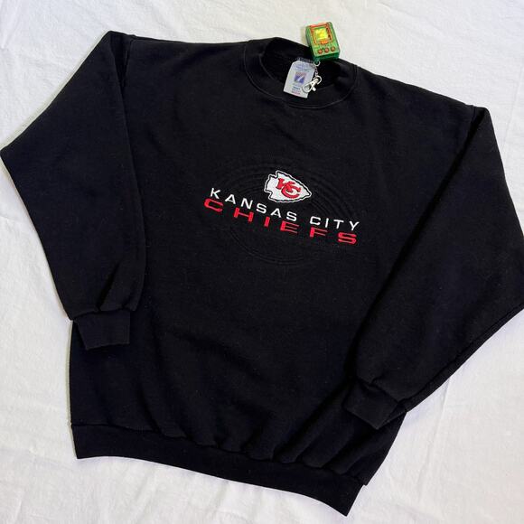 Kansas City Chiefs Vintage 90's Logo 7 Sweatshirt - M - Picture 1 of 4
